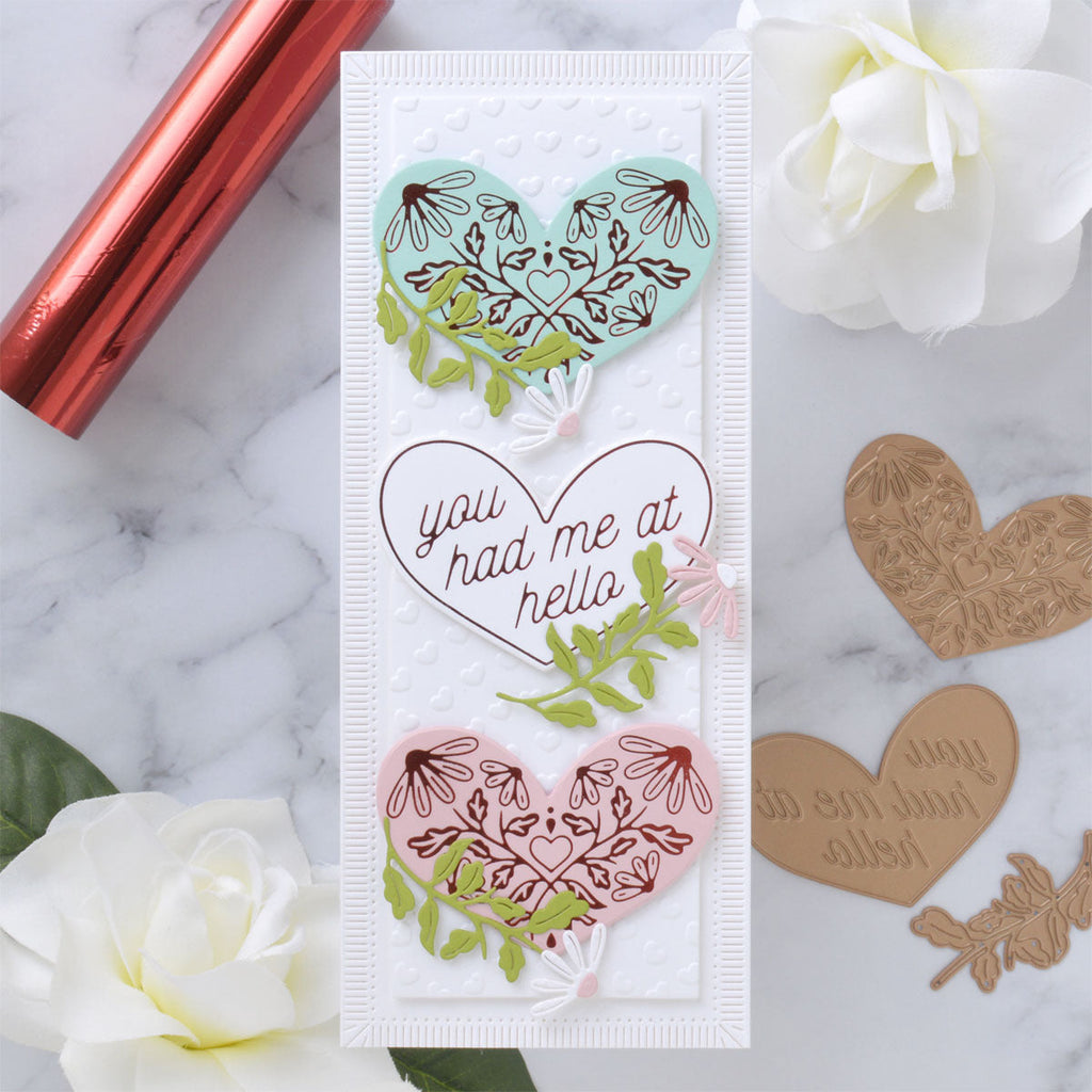 Spreading Love - Embossing Folder of the Month (EOM-JAN22) glimmer