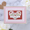 Spreading Love - Embossing Folder of the Month (EOM-JAN22) framed heart. 