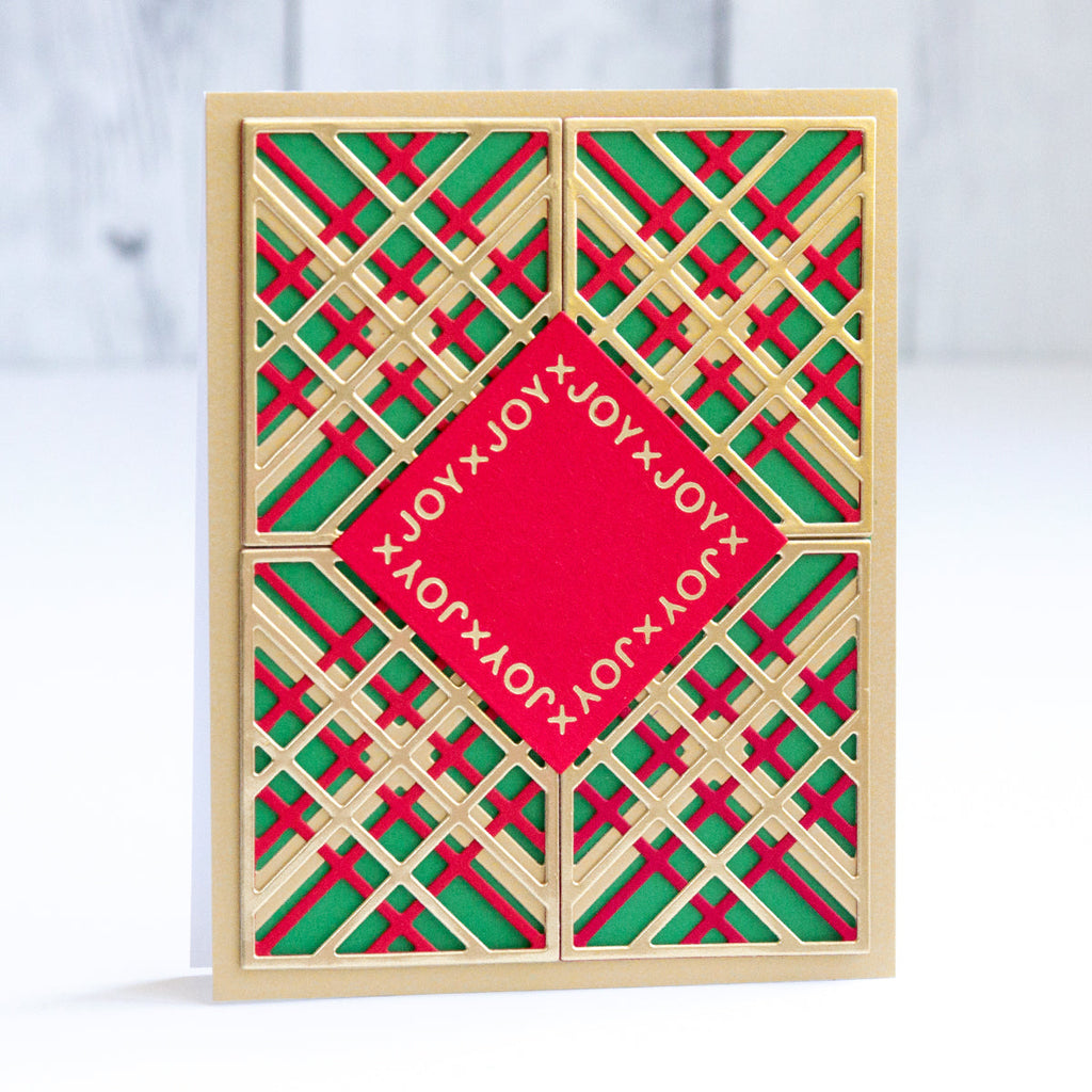 Kaleidoscope Plaid Etched Dies from Sparkling Christmas Collection –  Spellbinders UK