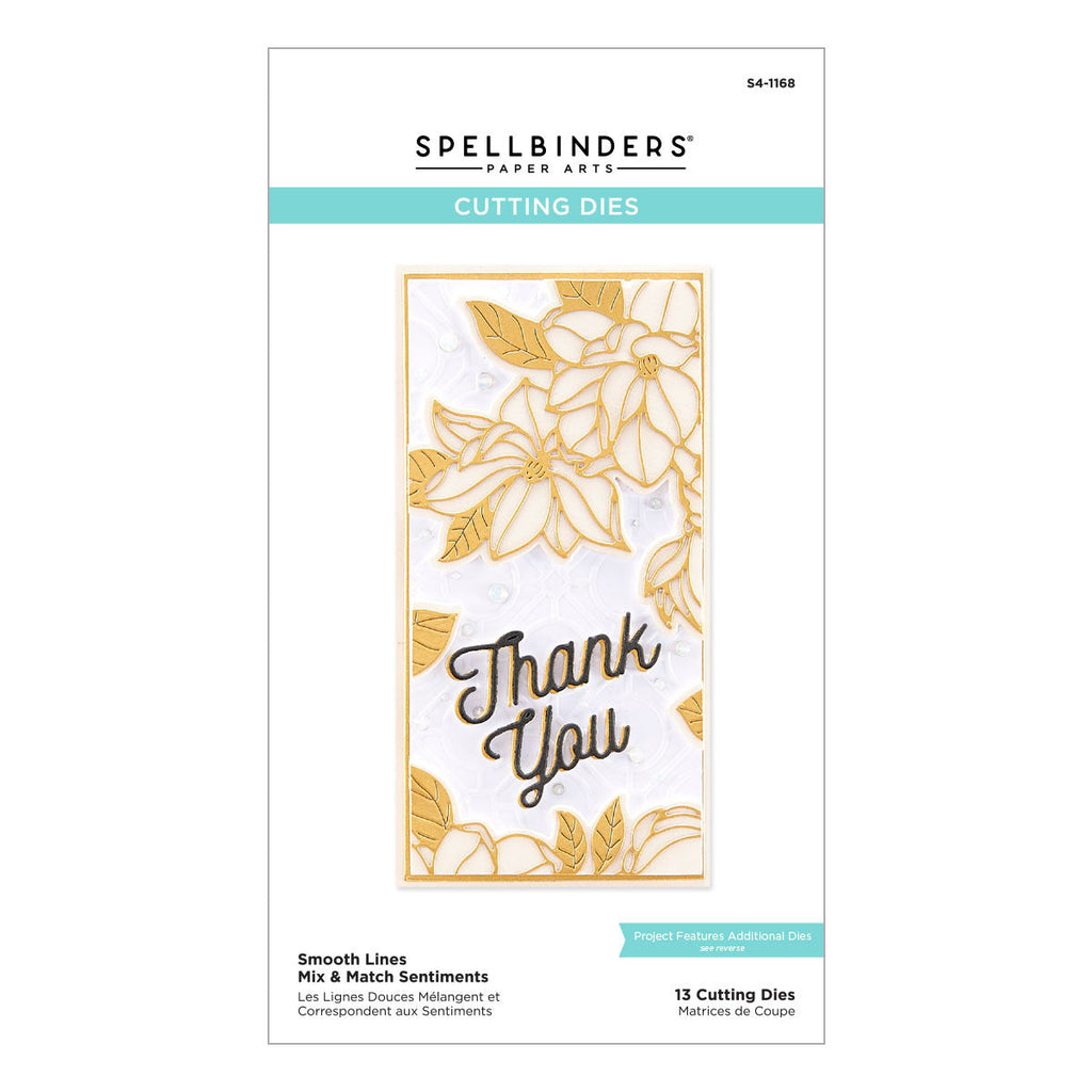 Smooth Lines Mix & Match Sentiments Etched Dies from the Be Bold Collection (S4-1168) Product Packaging