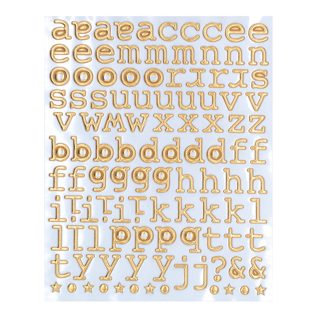 Gold Puffy Hand Letter Stickers by Recollections™